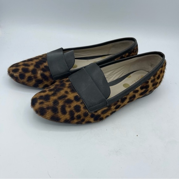 Boden Leopard Print  Calf Hair Womens Loafers Flats size 36 (5.5 US) Slip On - Picture 1 of 6